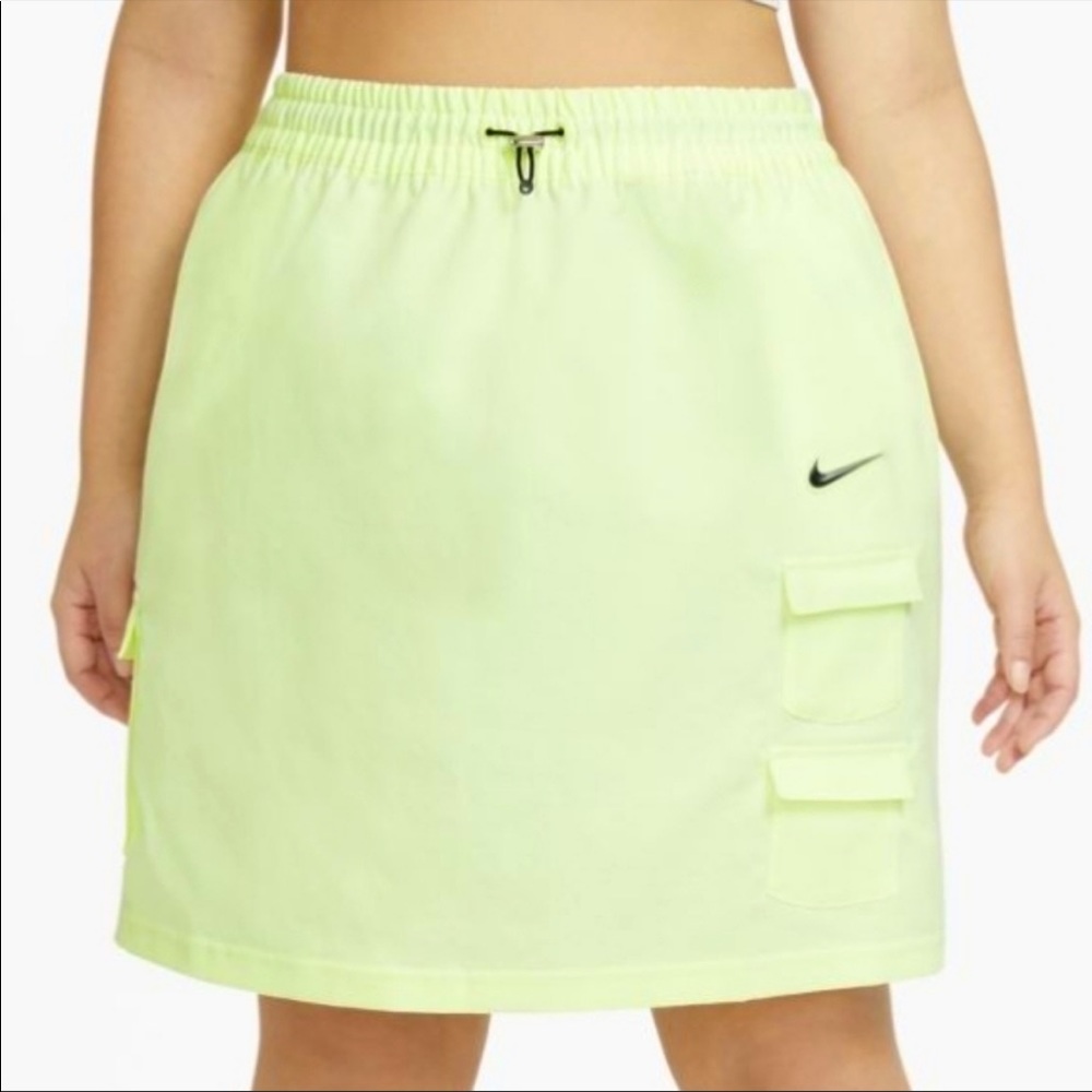 Nike Swoosh Mini Skirt in Barely Volt